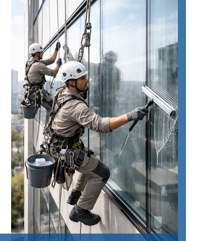 Мойка окон альпинистами в Брянске от 4838 р. | ВЫСОТНИК-Бнк
