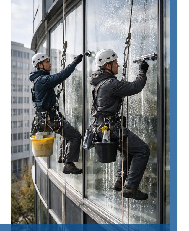 Мойка панорамных окон в Брянске от 376 р. заказать у ВЫСОТНИК-Бнк