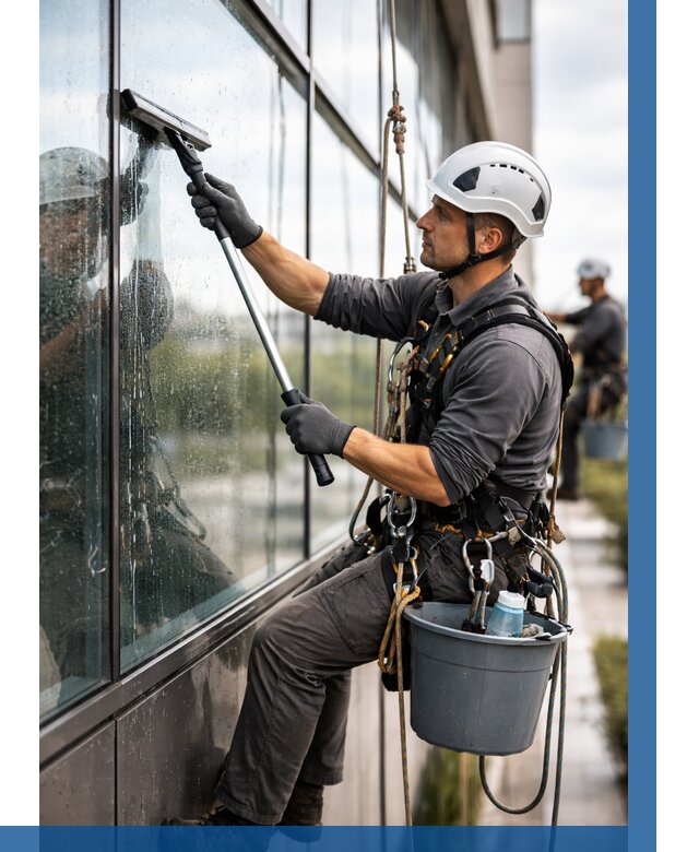 Мойка стеклянных фасадов в Брянске от 215 р. | ВЫСОТНИК-Бнк