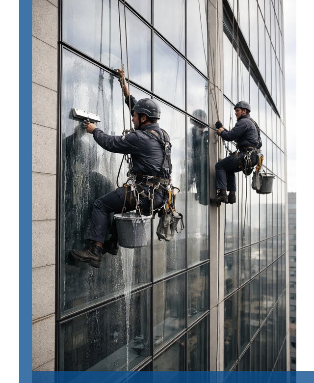 Профессиональная мойка стеклянных фасадов зданий в Брянске