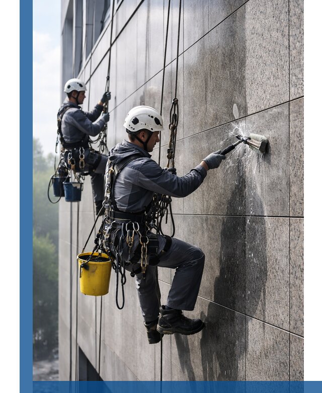 Профессиональная мойка фасада из керамогранита в Брянске