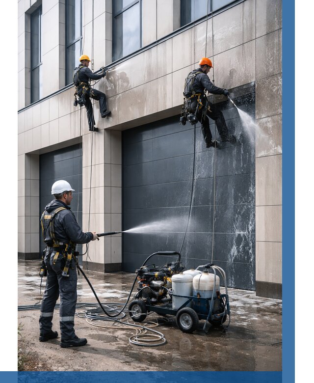 Послестроительная мойка фасада в Брянске от 323 р. | ВЫСОТНИК-Бнк