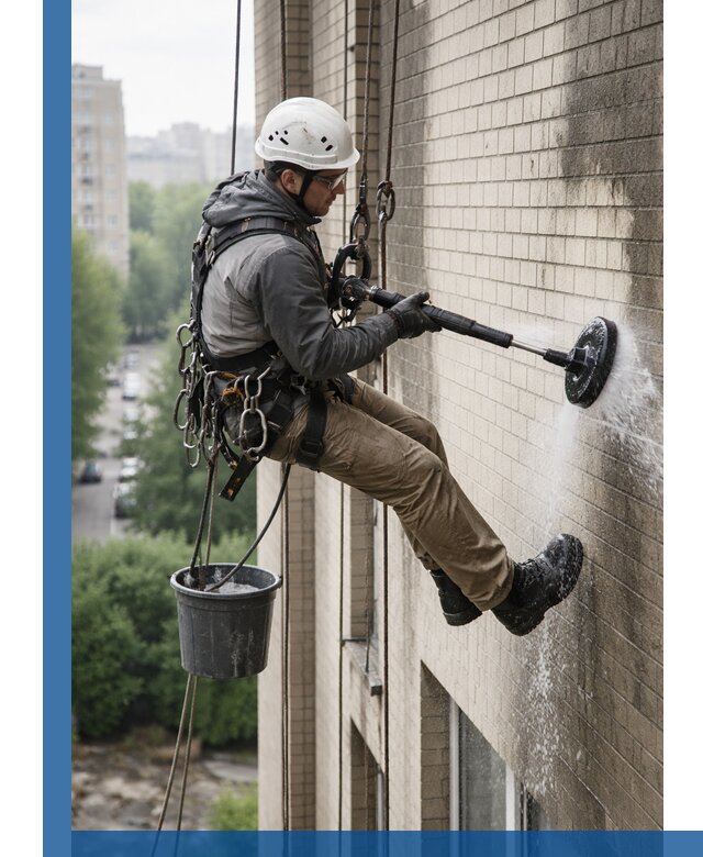 Очистка фасада от копоти в Брянске профессионально и безопасно