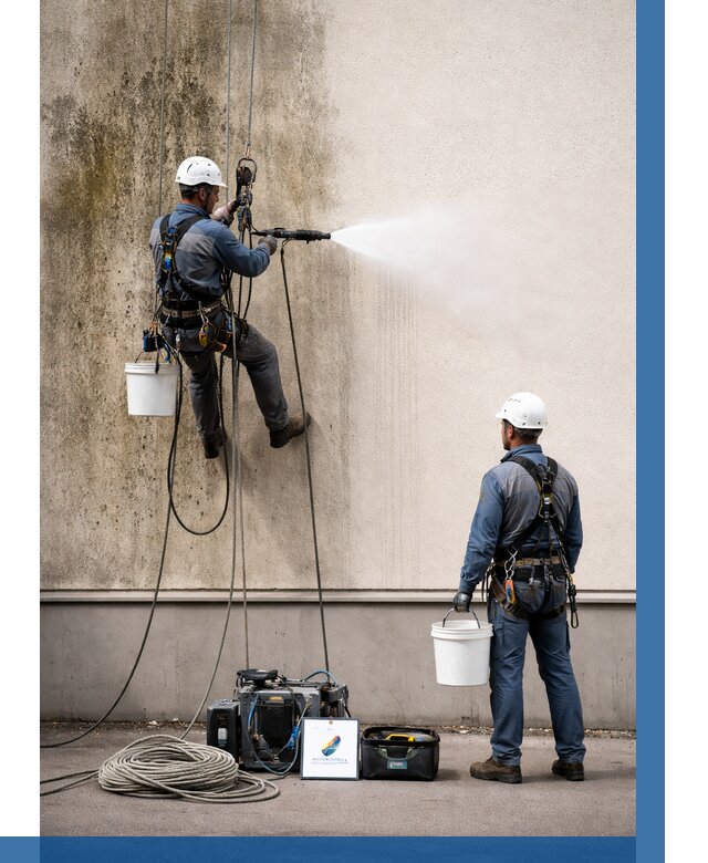 Очистка фасада от плесени в Брянске от 323 р. | ВЫСОТНИК-Бнк