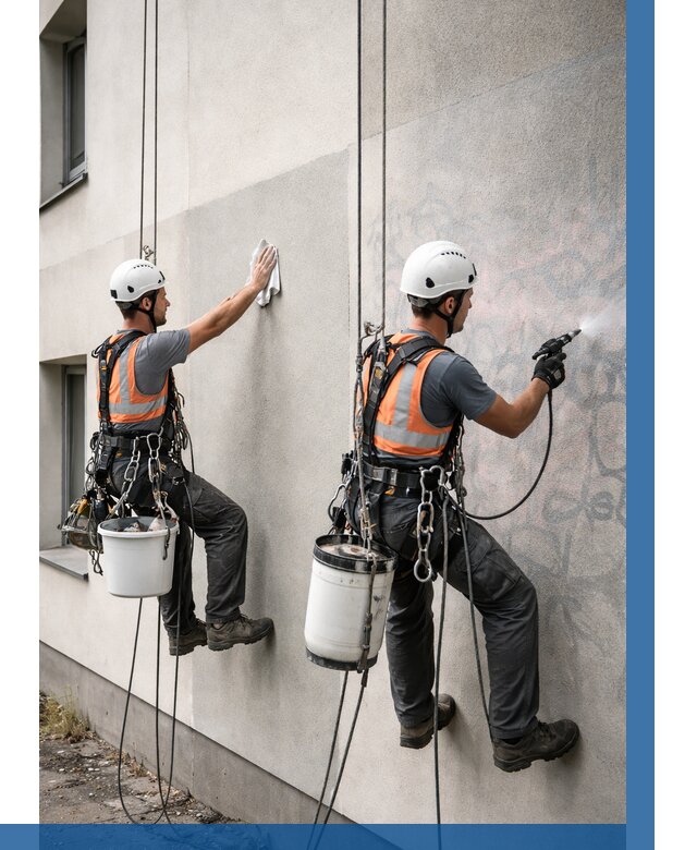 Антиграффити покрытие фасада в Брянске от 645 р. | ВЫСОТНИК-Бнк