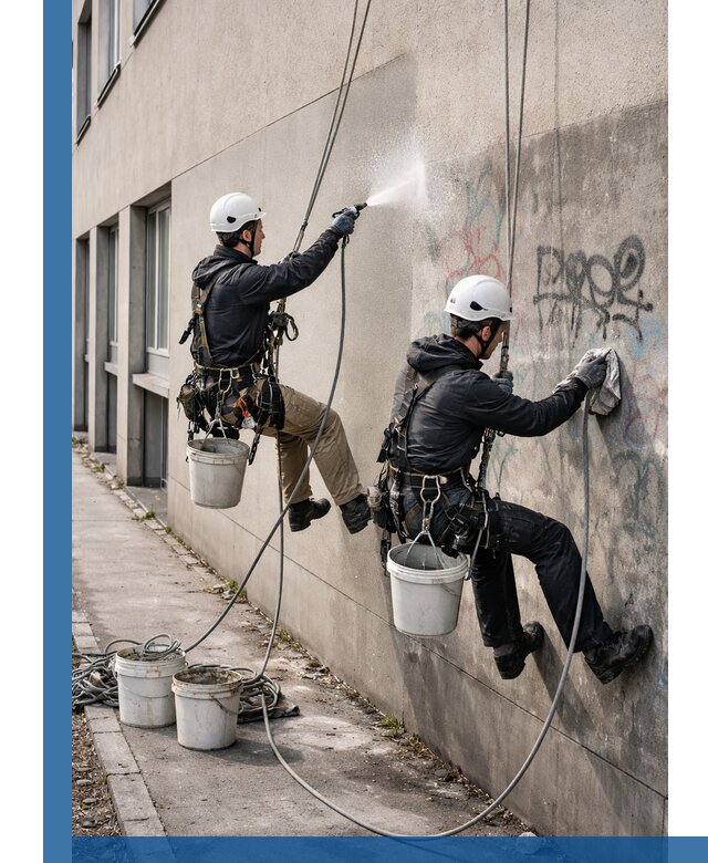 Антиграффити покрытие фасада с защитой от надписей в Брянске