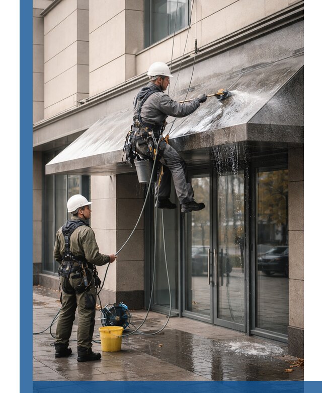 Профессиональная мойка козырьков и навесов в Брянске