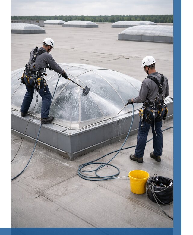 Мойка зенитных фонарей в Брянске, заказать от 4838 р. | ВЫСОТНИК-Бнк