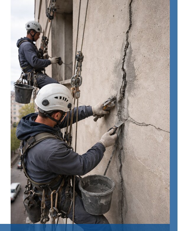 Заделка трещин на фасаде в Брянске от 968 р. | ВЫСОТНИК-Бнк