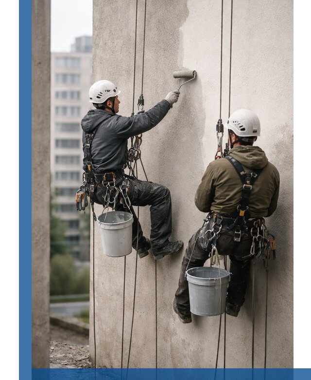 Покраска фасадов высотными альпинистами в Брянске с гарантией