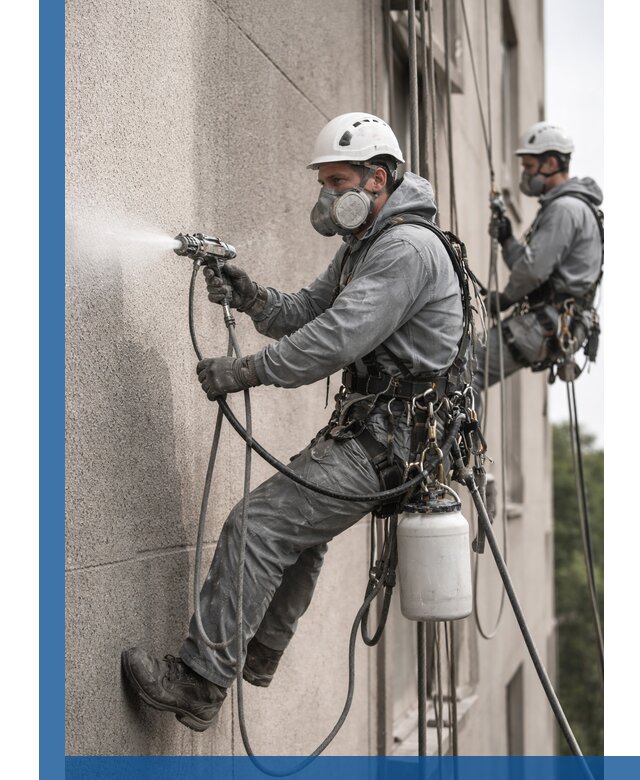 Безвоздушная покраска фасадов зданий в Брянске профессионально