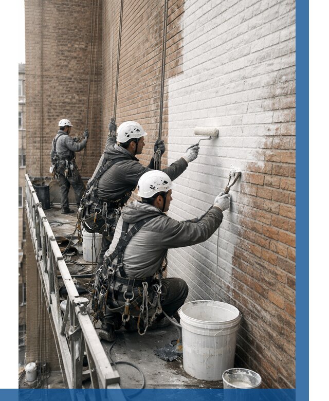 Покраска кирпичного фасада в Брянске от 376 р. | ВЫСОТНИК-Бнк