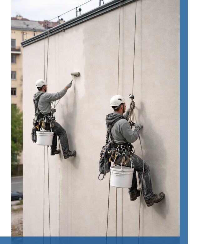 Покраска оштукатуренного фасада в Брянске от 344 р. | ВЫСОТНИК-Бнк