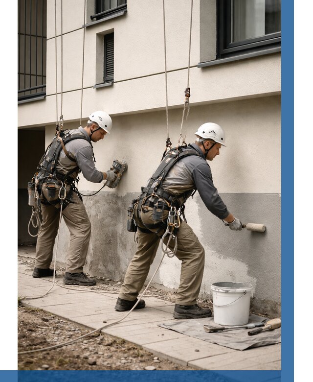 Окраска цоколя здания в Брянске от 484 р. под ключ | ВЫСОТНИК-Бнк