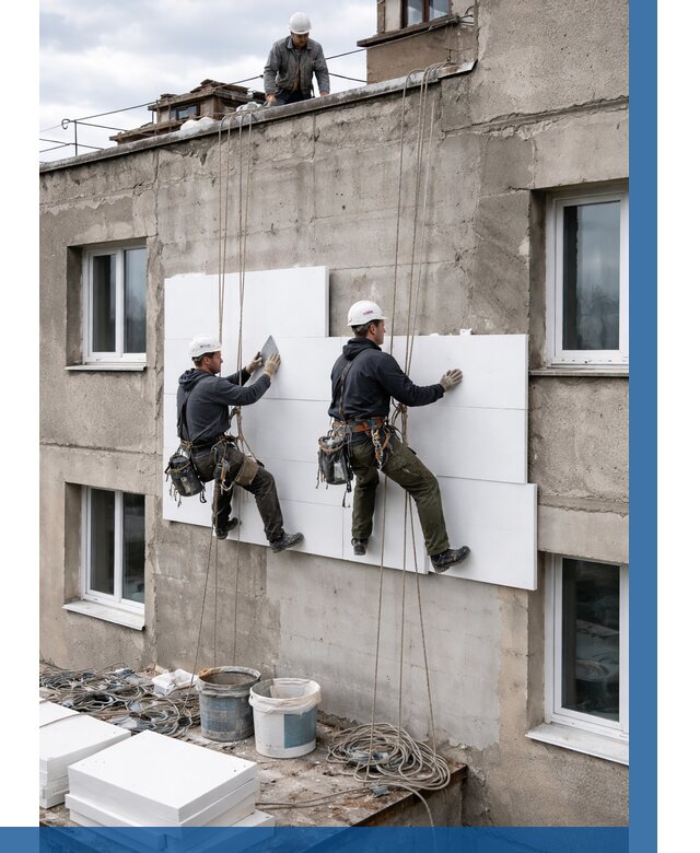 Утепление фасада пенополистиролом в Брянске от 1935 р. | ВЫСОТНИК-Бнк