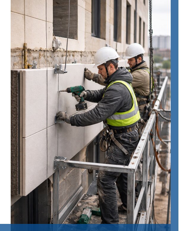 Монтаж фасадных термопанелей в Брянске от 1613 р. | ВЫСОТНИК-Бнк