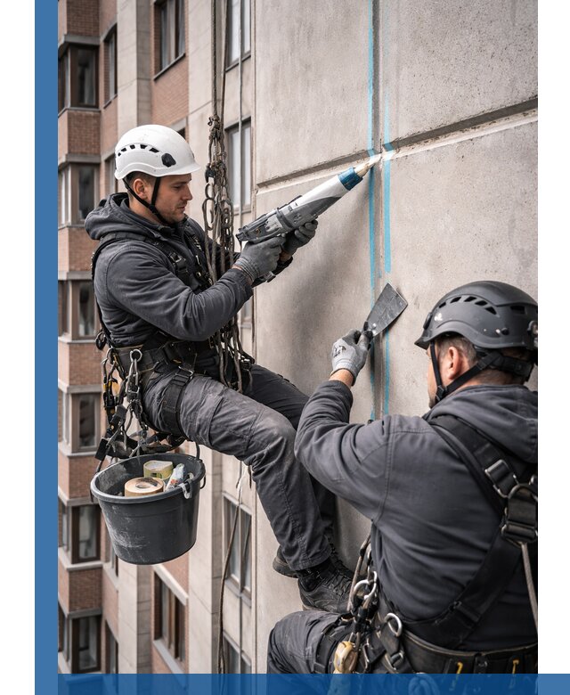 Вторичная герметизация швов фасада и кровли в Брянске