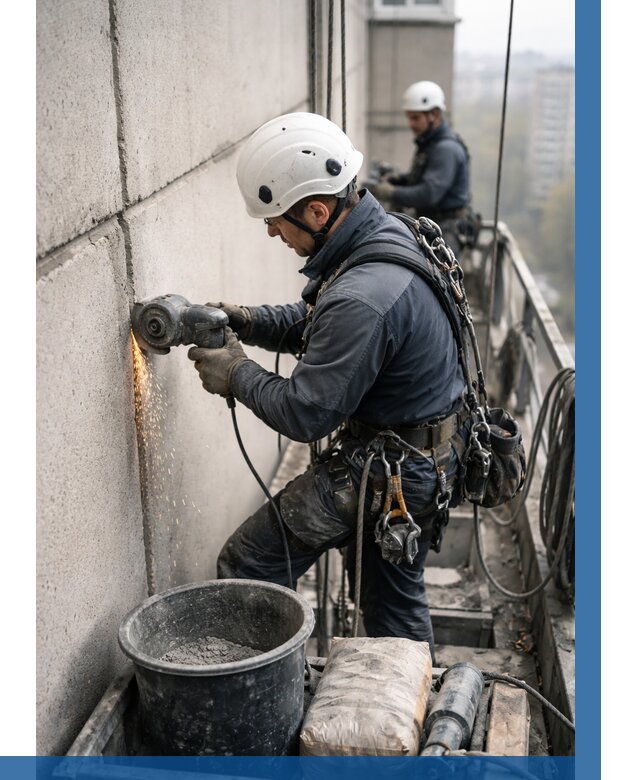 Штробление межпанельных швов в Брянске от 1290 р. | ВЫСОТНИК-Бнк