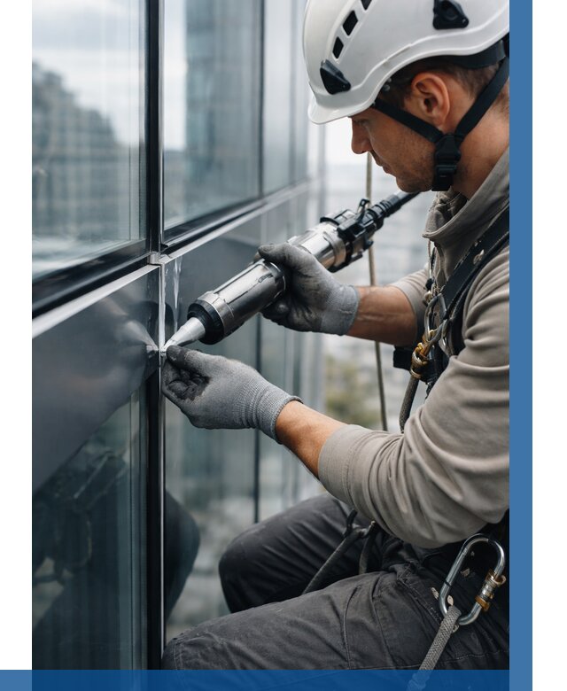 Герметизация стыков витража в Брянске от 1290 р. | ВЫСОТНИК-Бнк