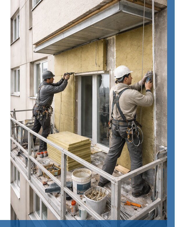 Утепление балкона снаружи в Брянске от 1720 р. под ключ ВЫСОТНИК-Бнк