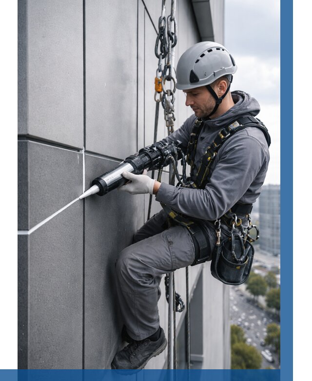 Герметизация стыков фасадных панелей в Брянске от 6988 р.| ВЫСОТНИК-Бнк