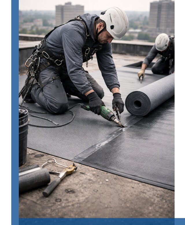 Ремонт мягкой кровли в Брянске с выездом промальпинистов