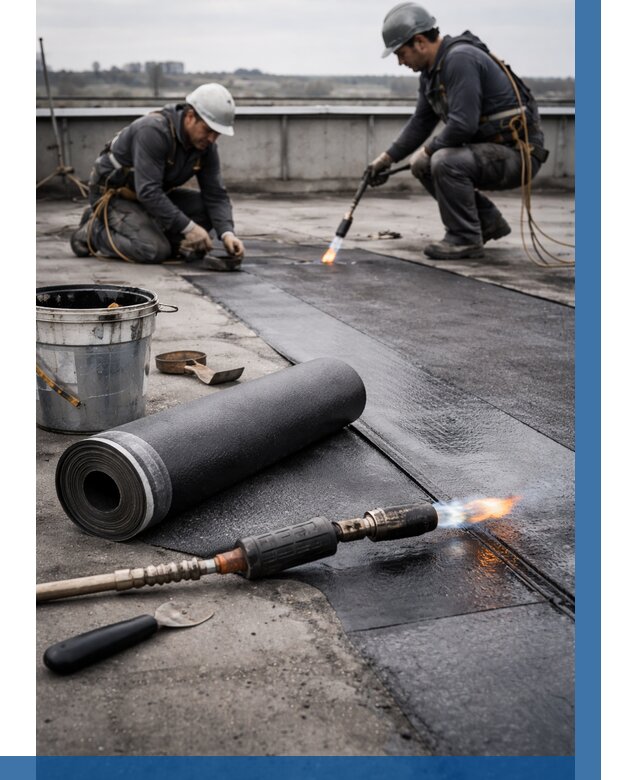 Ремонт рулонной кровли в Брянске от 699 р. | ВЫСОТНИК-Бнк