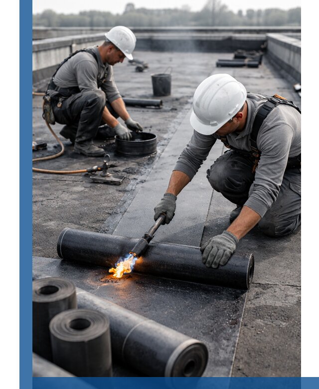 Ремонт рулонной кровли в Брянске герметизация и восстановление