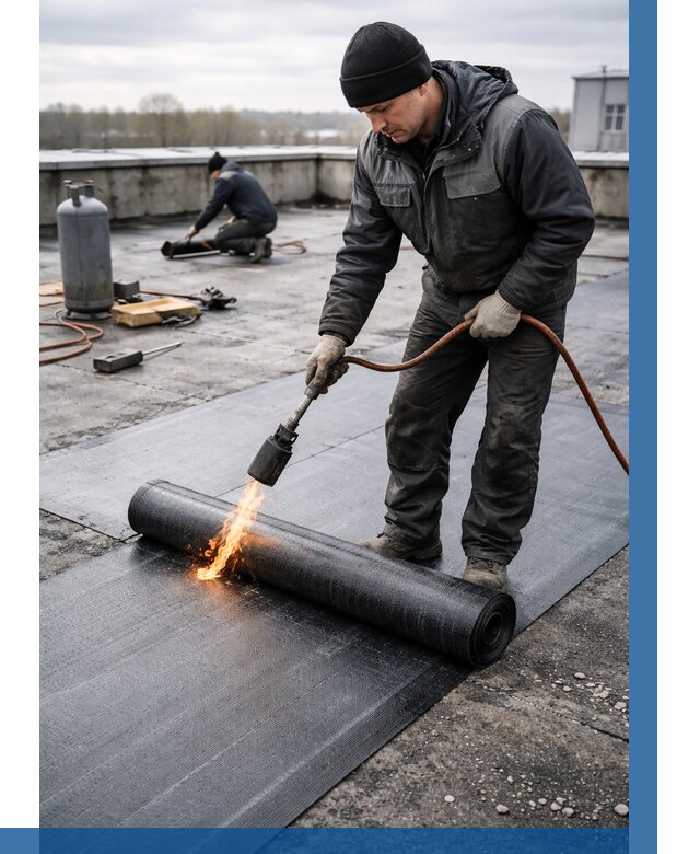 Ремонт наплавляемой кровли в Брянске от 753 р. | ВЫСОТНИК-Бнк