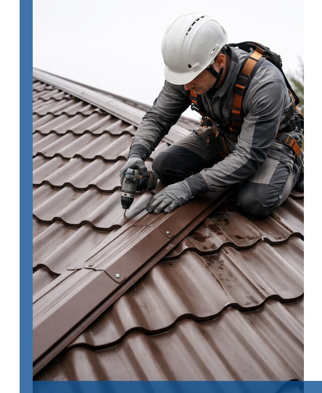 Ремонт металлочерепицы на крыше в Брянске профессионально