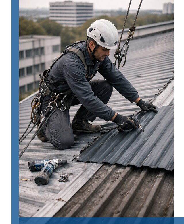 Ремонт профнастила на кровле в Брянске, работы под ключ