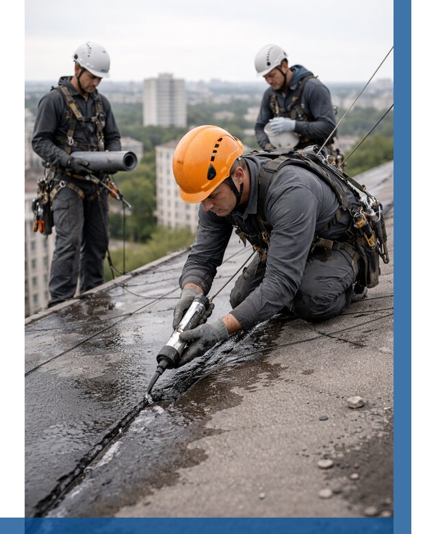 Устранение протечек кровли в Брянске от 12901 р. | ВЫСОТНИК-Бнк