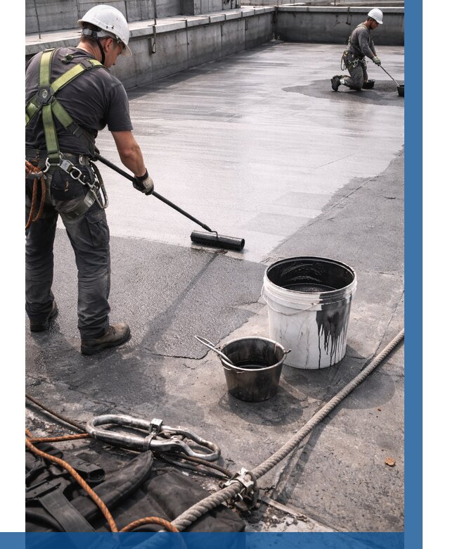 Гидроизоляция кровли жидкой резиной в Брянске от 538 р. | ВЫСОТНИК-Бнк