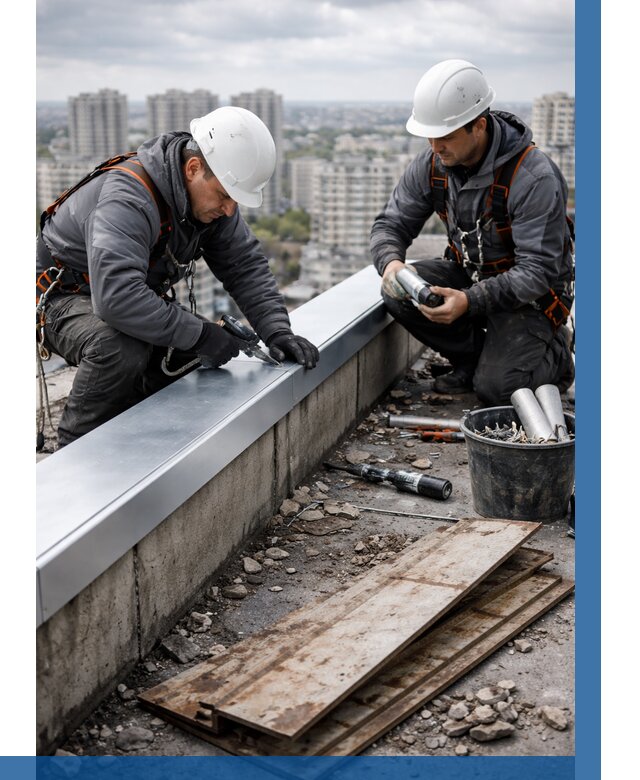 Замена парапетных крышек под ключ в Брянске от 1290 р. | ВЫСОТНИК-Бнк