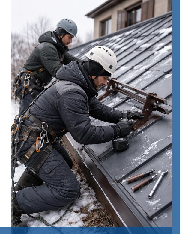 Монтаж снегозадержателей в Брянске от 484 р. | ВЫСОТНИК-Бнк