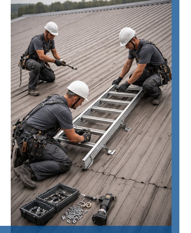 Монтаж кровельной лестницы в Брянске от 4838 р. | ВЫСОТНИК-Бнк