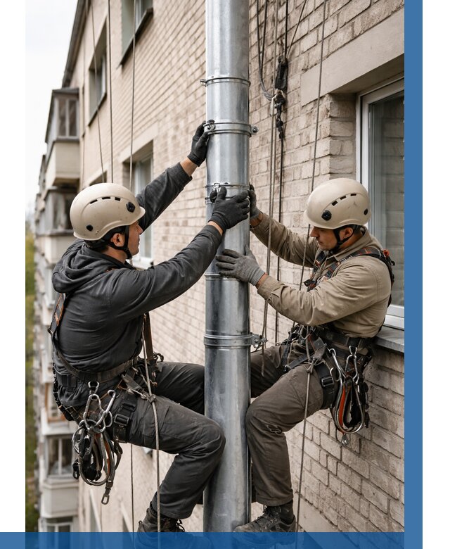 Замена водосточных труб в Брянске от 6988 р. | ВЫСОТНИК-Бнк