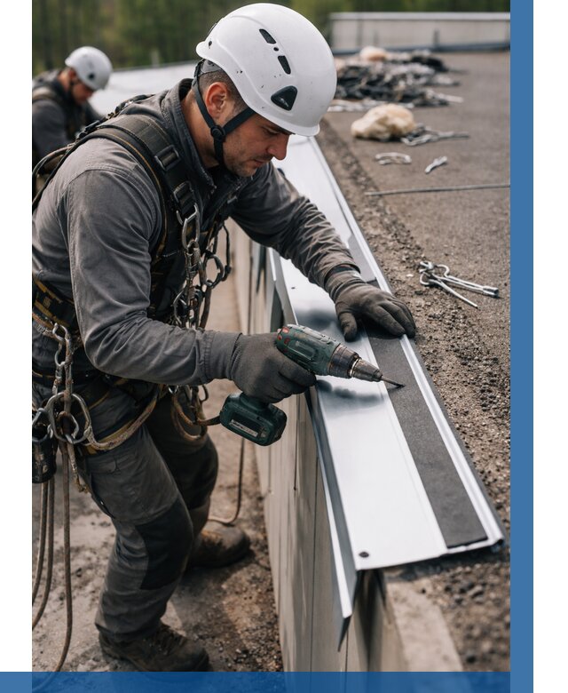 Монтаж капельника на кровле в Брянске от 323 р. | ВЫСОТНИК-Бнк