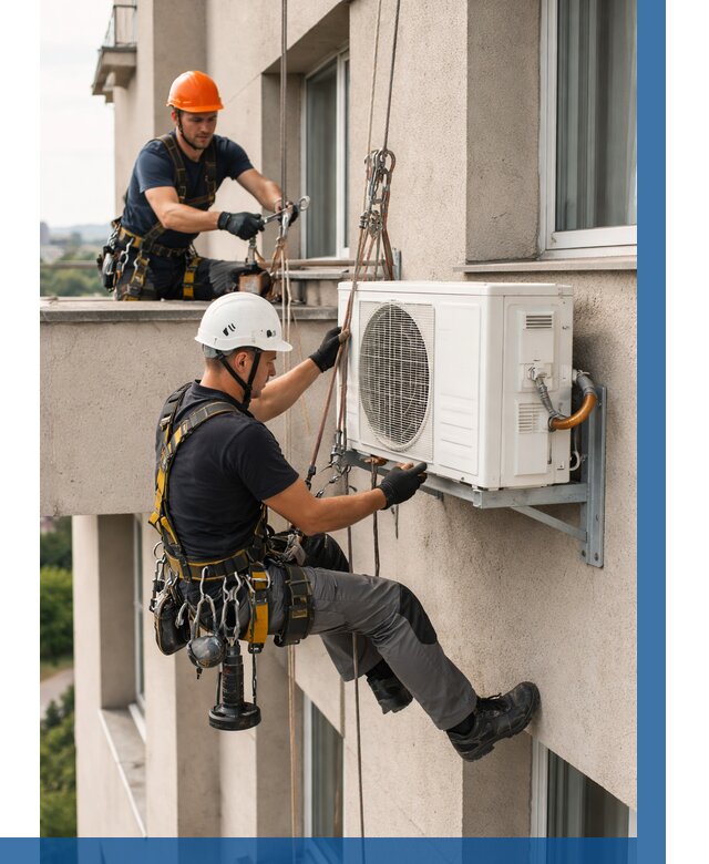 Монтаж внешнего блока кондиционера в Брянске от 6988 р. | ВЫСОТНИК-Бнк