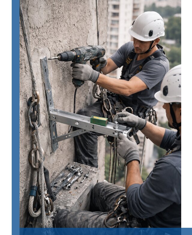 Установка кронштейнов кондиционера и крепежа в Брянске