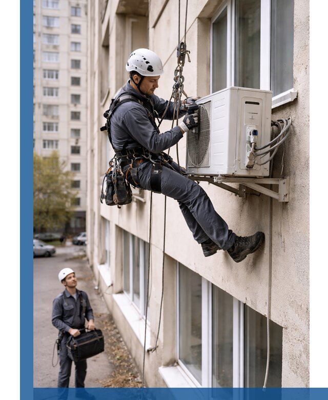 Демонтаж внешнего блока кондиционера в Брянске профессионально