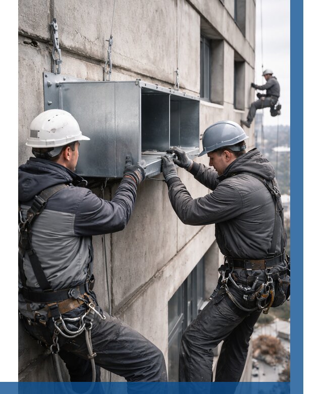 Монтаж вентиляционных коробов в Брянске от 3225 р. | ВЫСОТНИК-Бнк