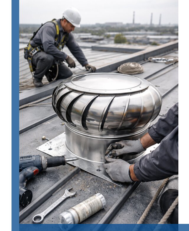 Установка дефлекторов на кровле в Брянске профессионально