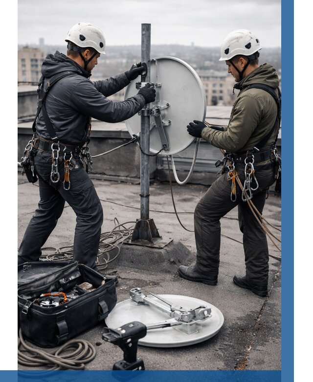 Демонтаж антенн на крыше в Брянске от 4838 р. | ВЫСОТНИК-Бнк