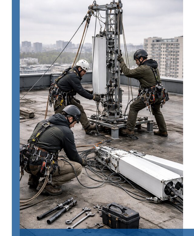 Демонтаж антенн на крыше зданий в Брянске с гарантией