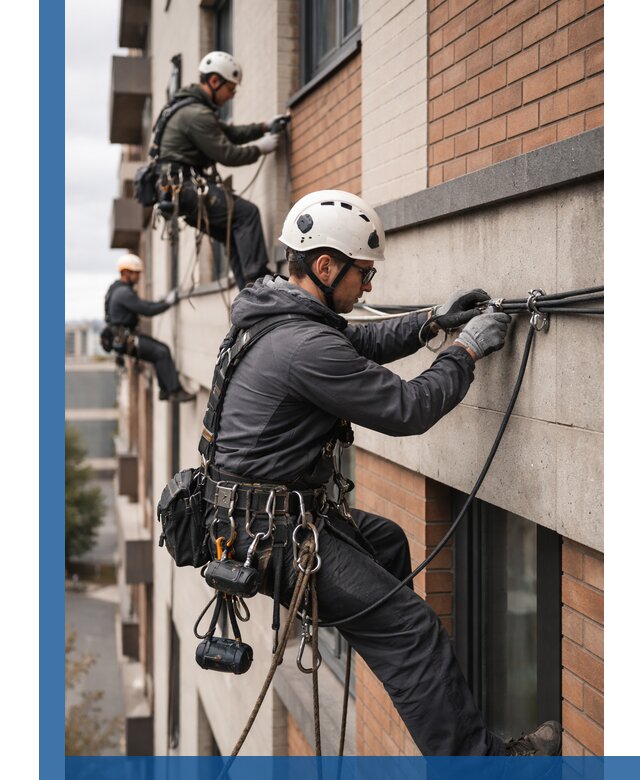 Крепление кабеля на фасаде монтаж и крепеж в Брянске