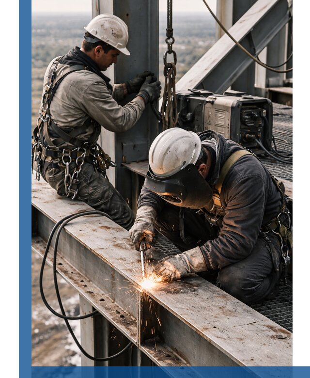 Высотные сварочные работы в Брянске для промышленных объектов