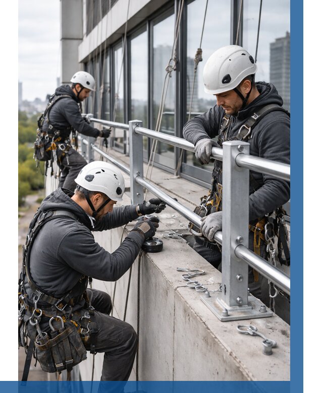 Монтаж ограждений на высоте в Брянске, от 1290 р. | ВЫСОТНИК-Бнк