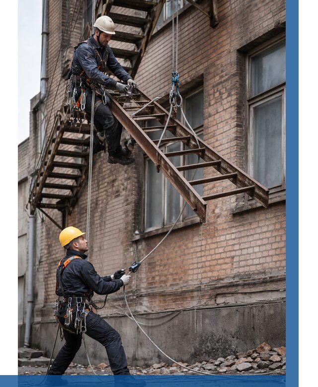 Демонтаж пожарной лестницы в Брянске от 12901 р. | ВЫСОТНИК-Бнк