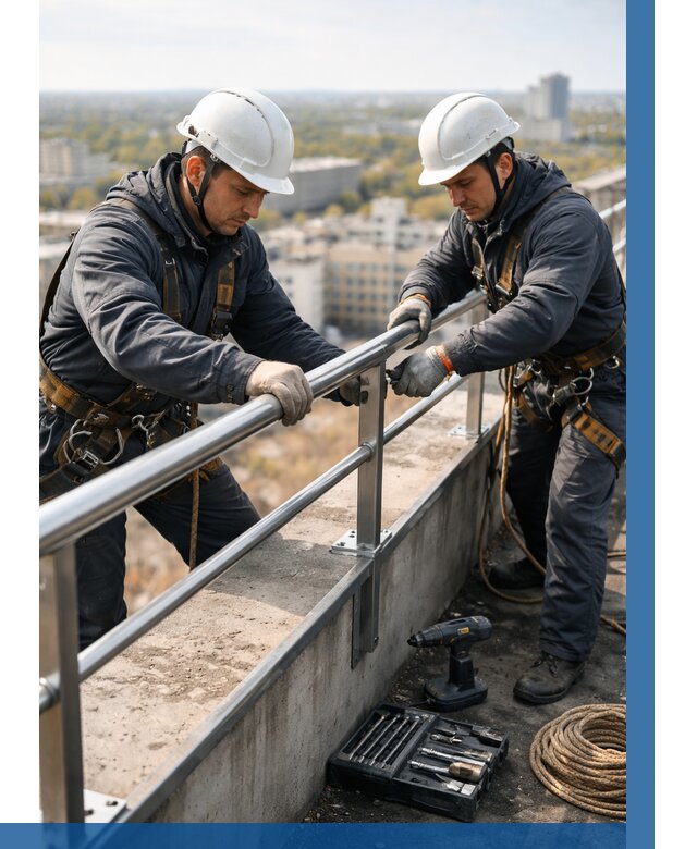 Монтаж перил на высоте в Брянске от 2688 р. | ВЫСОТНИК-Бнк